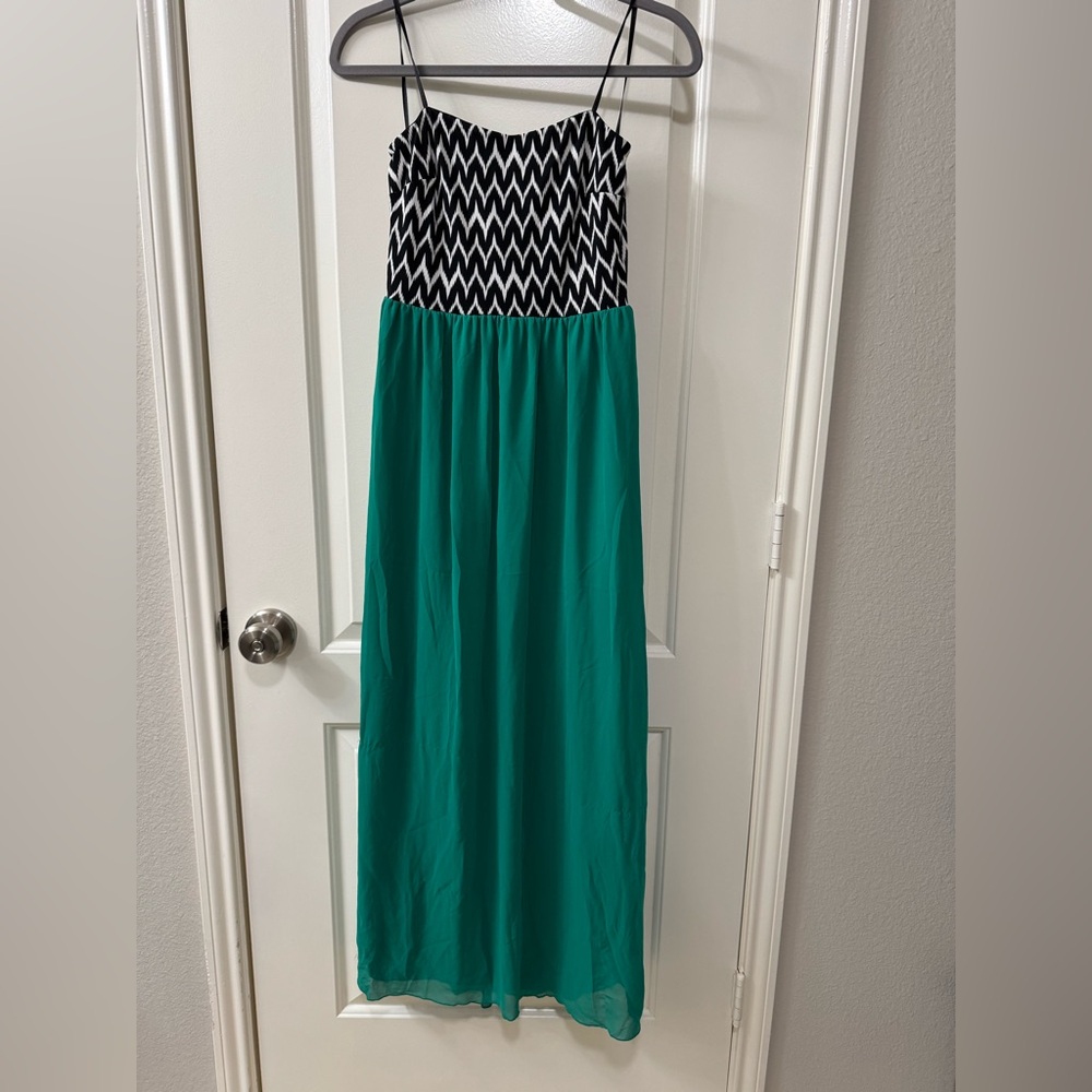 Enfocus Studio Black, Green and White Dress